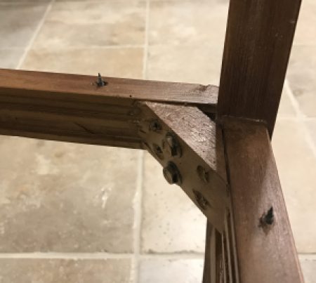 screws sticking out of chair frame